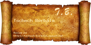 Tschech Borbála névjegykártya